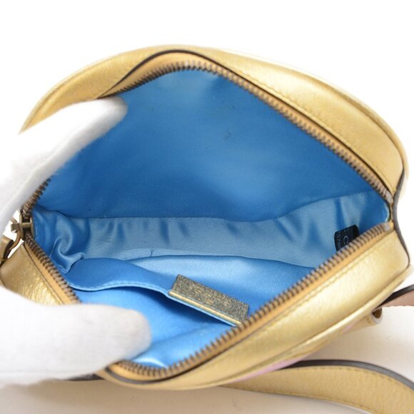 GUCCI Pink Leather GG Marmont Fanny Pack - Picture 5 of 8